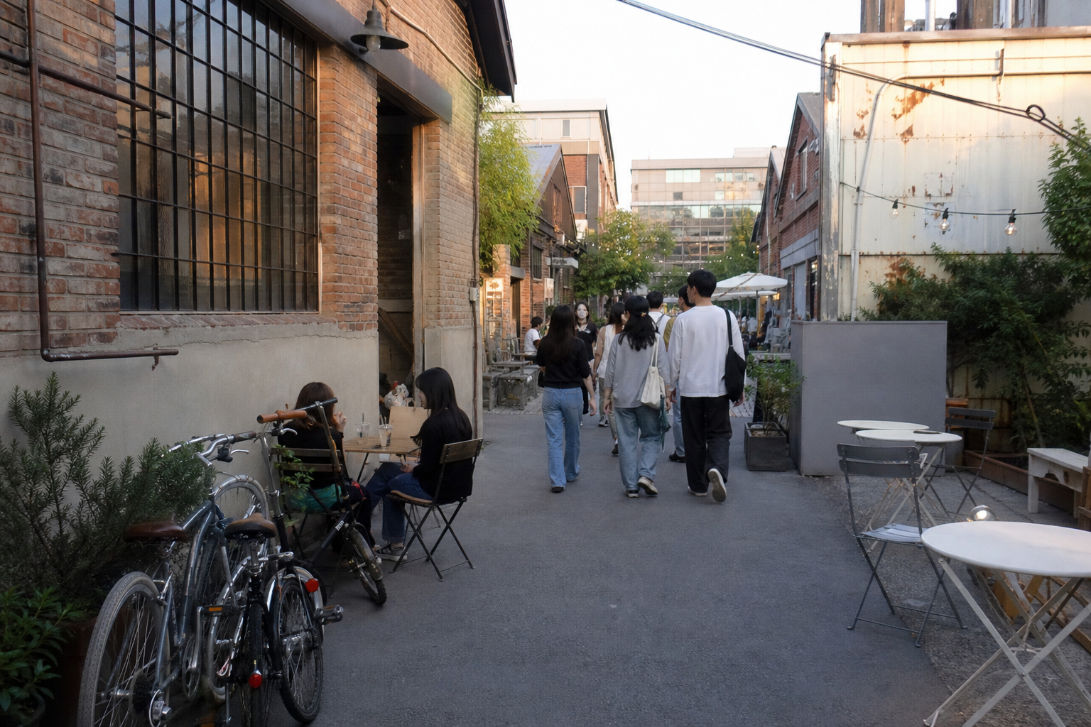 A natural AI-generated SEOULIAN editorial photograph illustrating Seongsu-dong