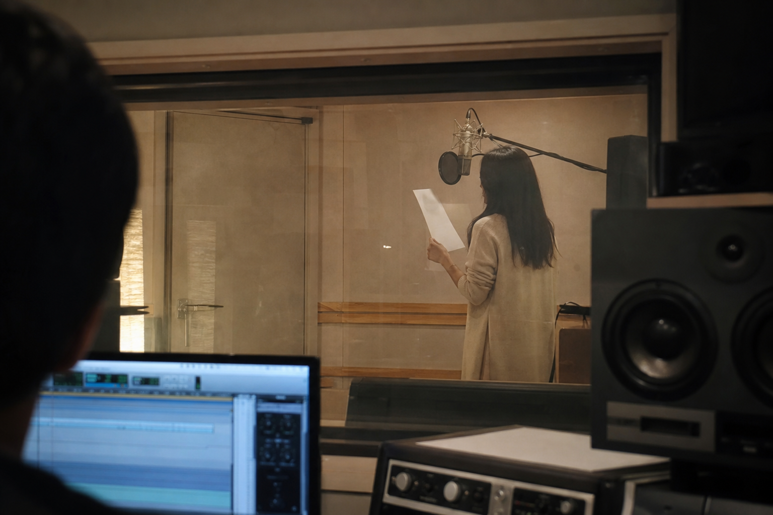 A natural AI-generated SEOULIAN editorial photograph illustrating Korean ballad