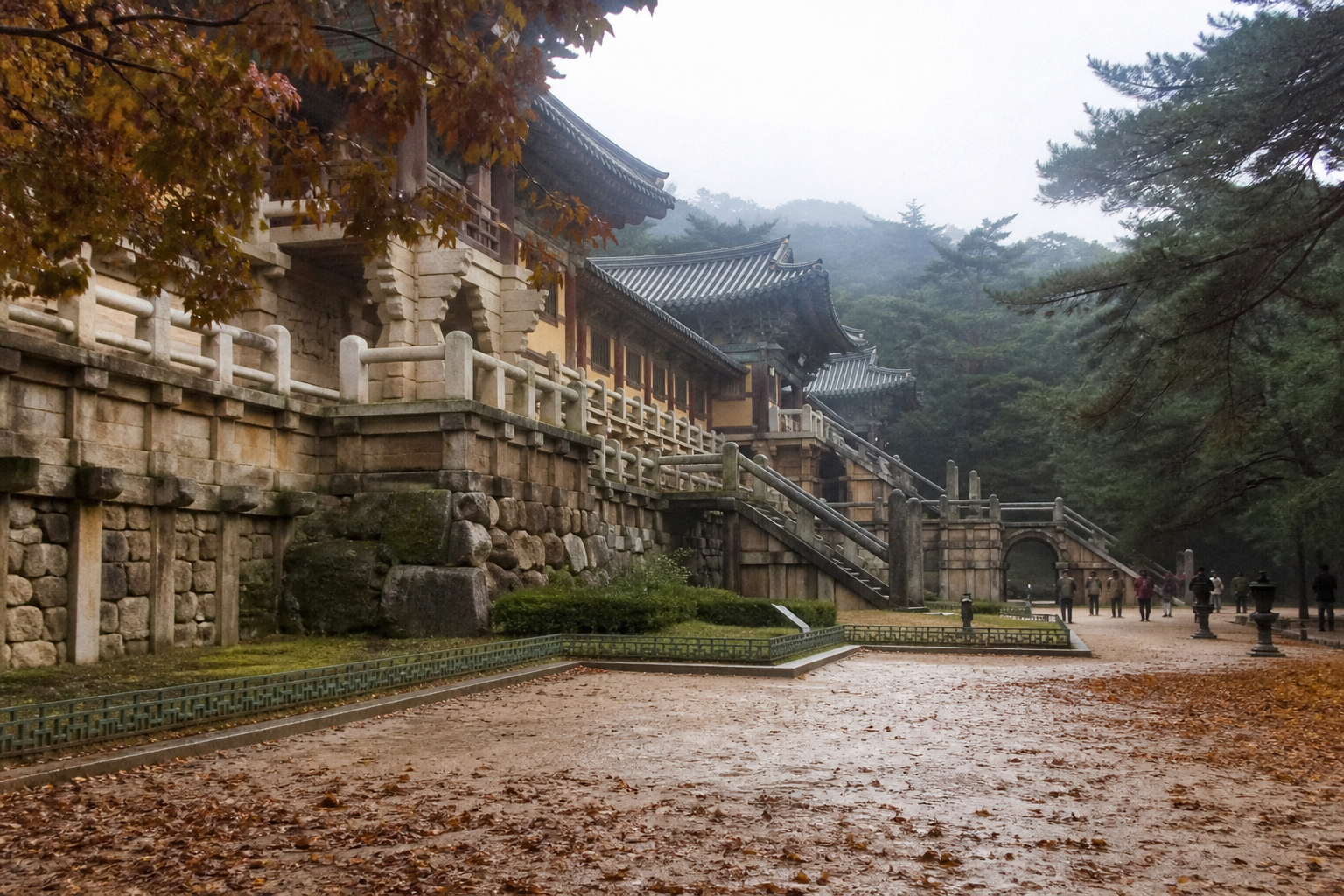 A natural AI-generated SEOULIAN editorial photograph illustrating Bulguksa