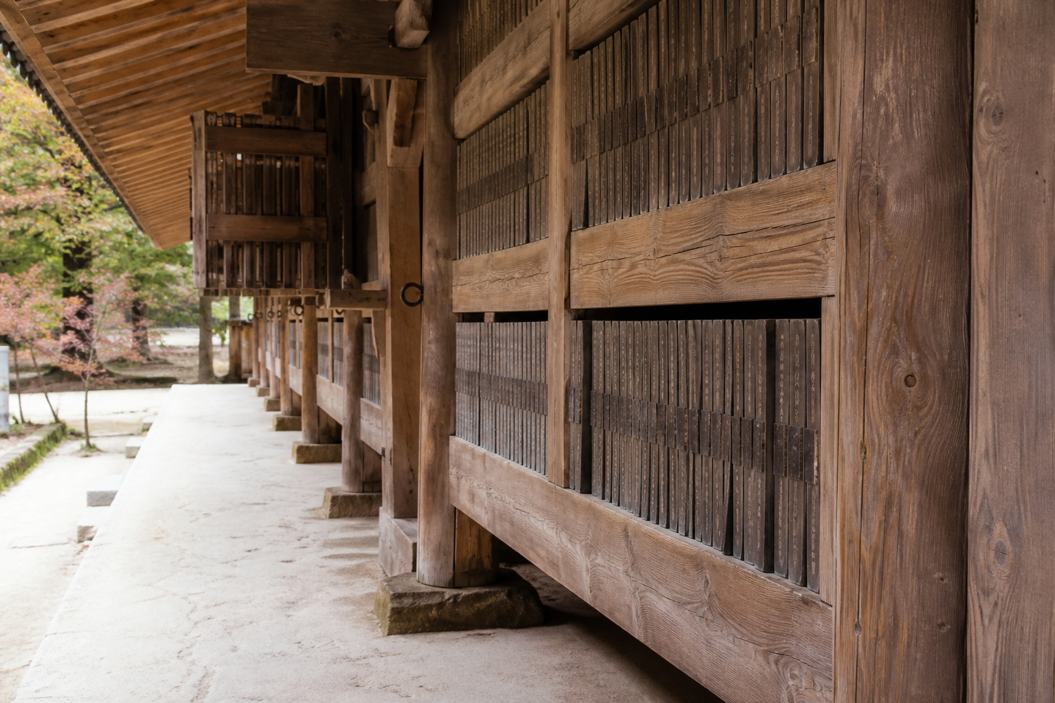 A natural AI-generated SEOULIAN editorial photograph illustrating Tripitaka Koreana