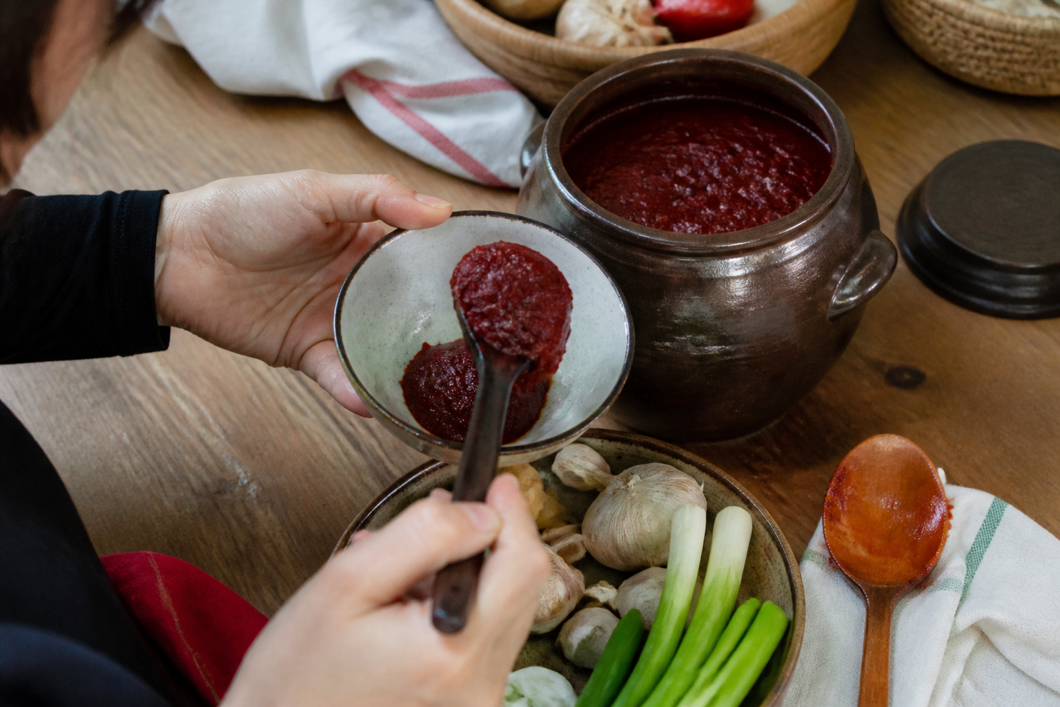 A natural AI-generated SEOULIAN editorial photograph illustrating Gochujang