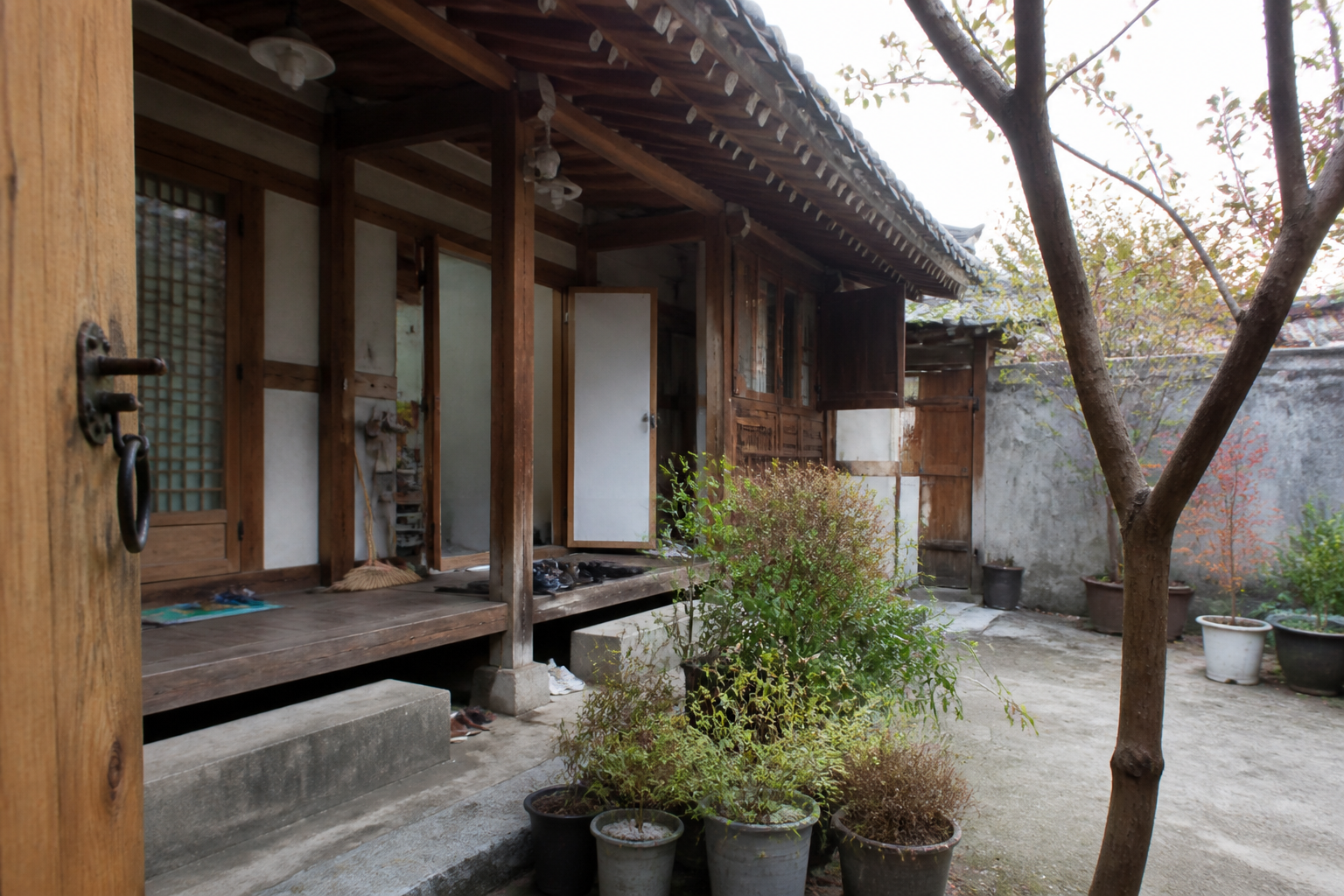 A natural AI-generated SEOULIAN editorial photograph illustrating Hanok